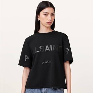 AllSaints Black oversized T-shirt